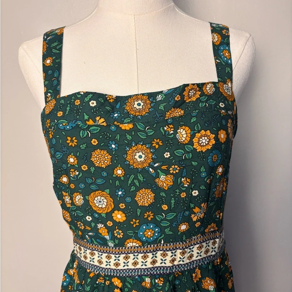 Umgree Floral Sleeveless Earth Tone Side Zip Maxi Dress Size Small - Picture 2 of 11